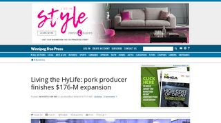 Living the HyLife: pork producer finishes $176-M expansion ...