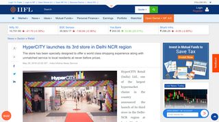 HyperCITY launches its 3rd store in Delhi NCR region - IndiaInfoline