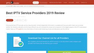 Best IPTV Service Providers Review (2019 Update) - IPTV Insider