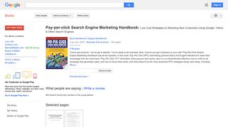 Pay-per-click Search Engine Marketing Handbook: Low Cost Strategies ...