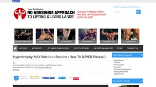 Hypertrophy MAX Workout Routine (How To NEVER Plateau!) | Vince ...