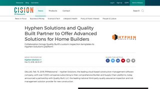 Hyphen Solutions and Quality Built Partner to Offer Advanced ...