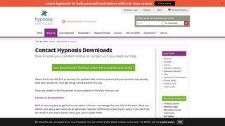 Contact Hypnosis Downloads | Self Hypnosis Downloads