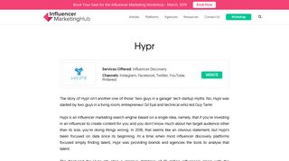 Hypr Review | Influencer Marketing Software Reviews