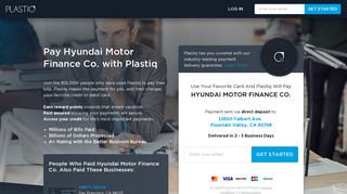 Pay Hyundai Motor Finance Co. with Plastiq