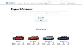 Auto Loan Payment & Budget Calculator | Hyundai USA