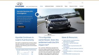 Hyundai MPG Info: Home Page