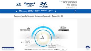 Peacock Hyundai Roadside Assistance Savannah | Garden City GA