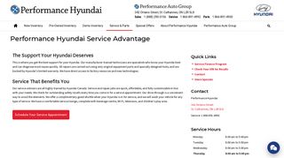 Schedule Service Appointment - Performance Hyundai