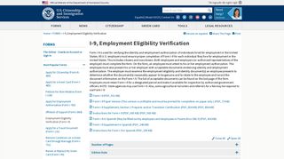I-9, Employment Eligibility Verification - USCIS