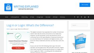 Log in or Login: What's the Difference? - Writing Explained