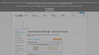 Generess Fe oral Reviews and User Ratings: Effectiveness ... - WebMD