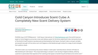 Gold Canyon Introduces Scent Cube: A Completely New Scent ...