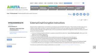 Email Encryption Instructions | AMITA Health