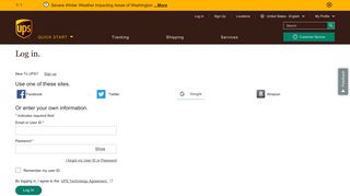 Log in to UPS Billing Data - Log in | UPS - United States
