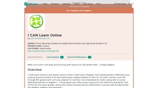 I CAN Learn Online | Product Reviews | EdSurge