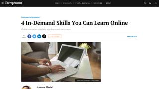 4 In-Demand Skills You Can Learn Online - Entrepreneur