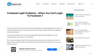 Facebook Login Problems - When you can't Login To Facebook Account