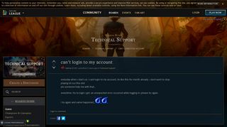 can't login to my account - EUW boards - League of Legends