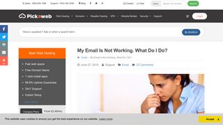 My Email is Not Working. What Do I Do? - Pickaweb