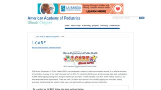 I-CARE « Illinois Chapter, American Academy of Pediatrics