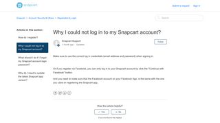 Why I could not log in to my Snapcart account? – Snapcart