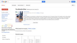 The Mindful Elite: Mobilizing from the Inside Out - Google Books Result
