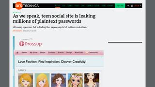 As we speak, teen social site is leaking millions of plaintext passwords ...