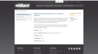 Employee Login - Alliant Insurance Services, Inc.