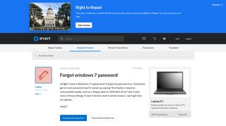 Forgot windows 7 password - PC Laptop - iFixit