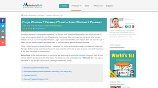 How to Reset Windows 7 Password without Disk or CD If You Forgot it