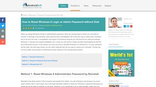 How to Recover or Reset Windows 8 Password (without Disk)