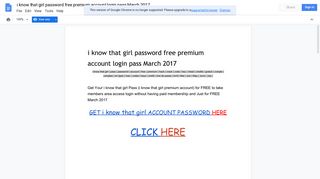 i know that girl password free premium account login pass March 2017