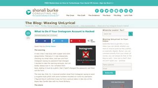 What to Do if Your Instagram Account is Hacked - Shonali Burke ...