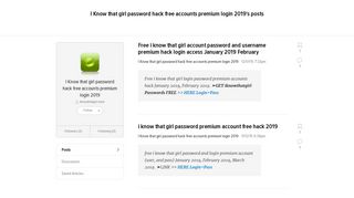 I Know that girl password hack free accounts premium login 2019 - Kinja