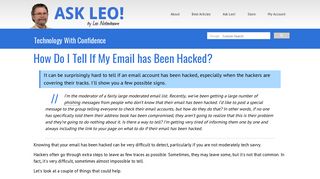 How Do I Tell If My Email has Been Hacked? - Ask Leo!