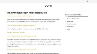 i know that girl login hack march 2018 – VVPD