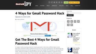 4 Ways for Gmail Password Hack - TheTruthSpy