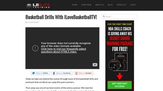 Basketball Drills With ILoveBasketballTV! — I Love Basketball Training