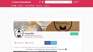I Love Gin | All Subscription Boxes UK