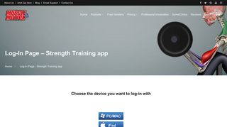 Log-In Page - Strength Training app ... - Muscle and Motion
