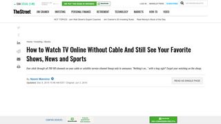 How to Watch TV Online Without Cable And Still See Your Favorite ...