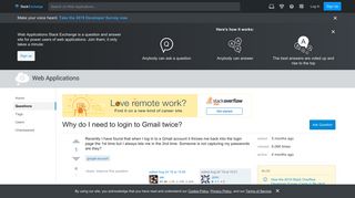 google account - Why do I need to login to Gmail twice? - Web ...