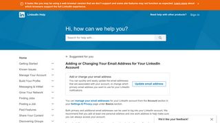 Adding or Changing Your Email Address for Your LinkedIn Account ...