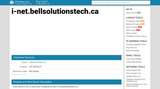 Bellsolutionstech I-Net: i-net.bellsolutionstech.ca