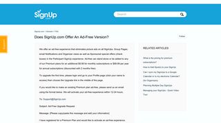 Does SignUp.com offer an ad-free version? – SignUp.com