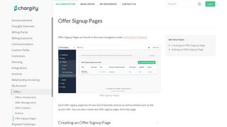 Offer Signup Pages - Chargify Documentation