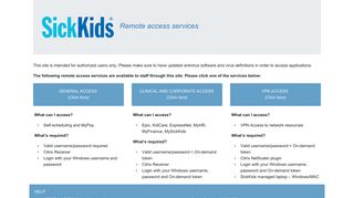 SickKids Remote Access