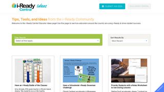 Ideas - i-Ready Central Resources