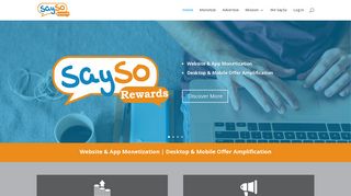 SaySo Rewards: Monetize or Advertise